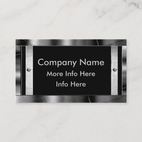 Metal Frame Border Business Cards