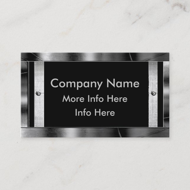 Metal Frame Border Business Cards (Front)