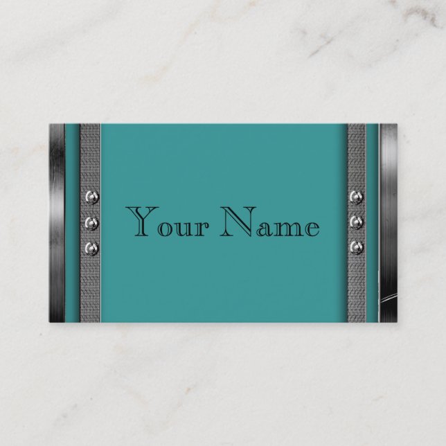 Metal Frame Border Business Cards (Front)