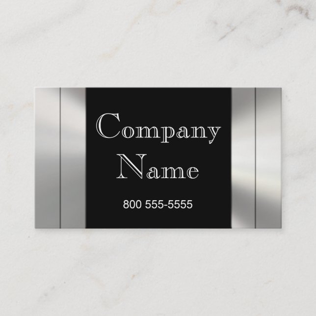 Metal Frame Border Business Cards (Front)
