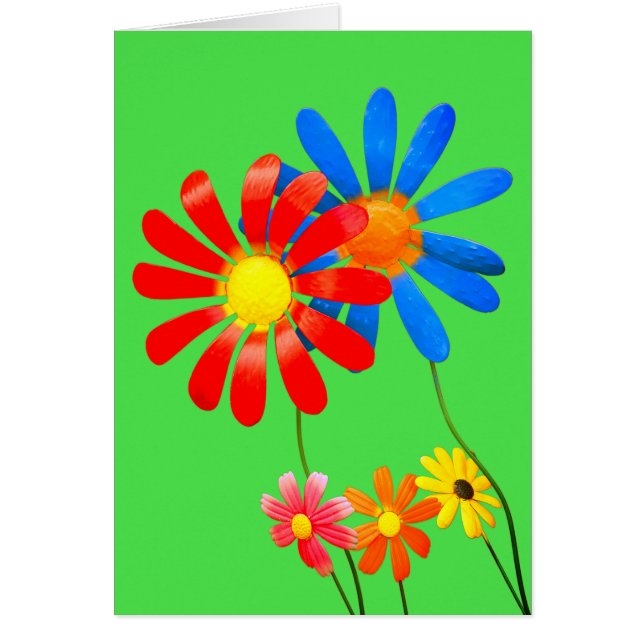 Metal Garden Flowers Cards (Front)