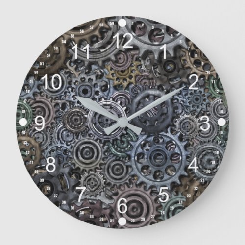 Metal Gear Design Large Clock