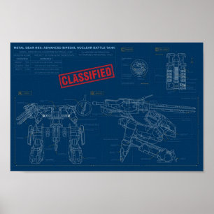 Metal Gear Solid Rex Blueprints Poster