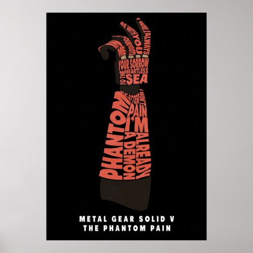 Metal Gear Solid V _ Bionic Arm _ Typography Poster