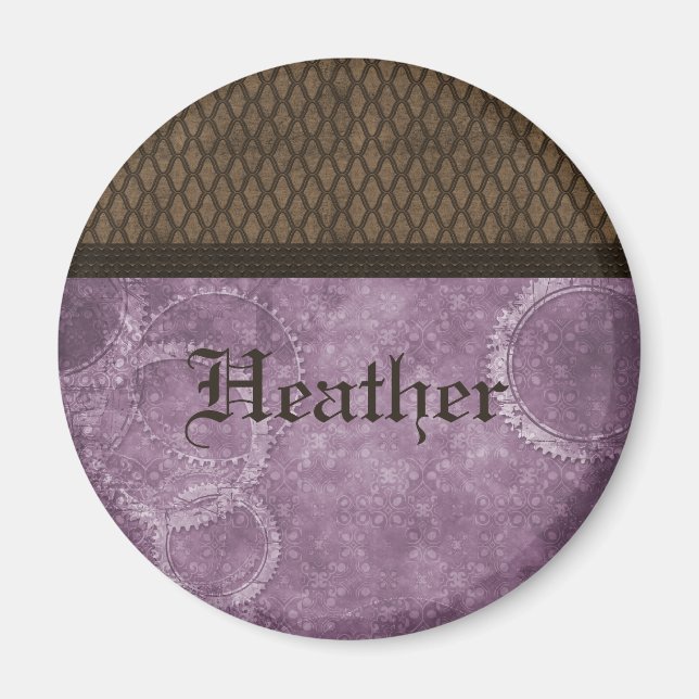 Metal Gear Steampunk Magnet, Purple Magnet (Front)