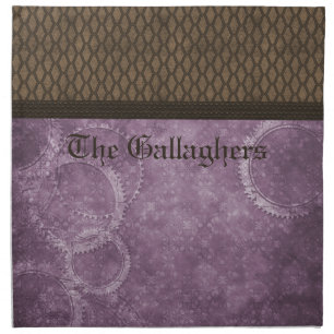 Metal Gear Steampunk Napkins, Purple Napkin