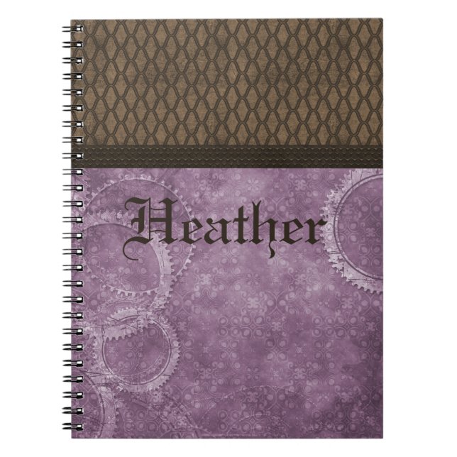 Metal Gear Steampunk Notebook, Purple Notebook (Front)