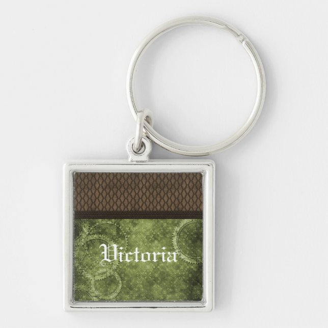 Metal Gear Steampunk Premium Keychain, Green Keychain (Front)