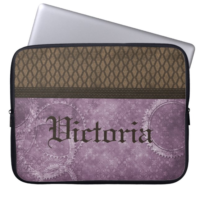 Metal Gear Steampunk Sleeve, Purple Laptop Sleeve (Front)