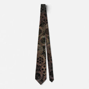 Metal Gears Steampunk Vintage Industrial Neck Tie