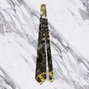 Metal Gears Steampunk Vintage Industrial Neck Tie
