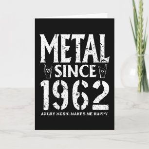 Metal Gift Birthday Vintage 1962 Card