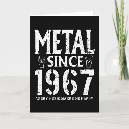 Metal Gift Birthday Vintage 1967 Card