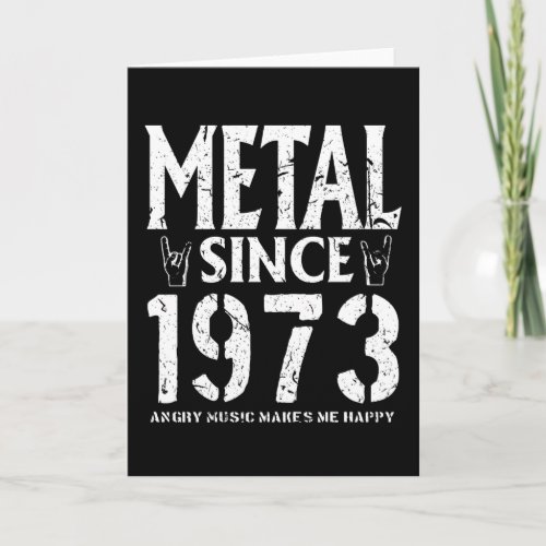 Metal Gift Birthday Vintage 1973 Card