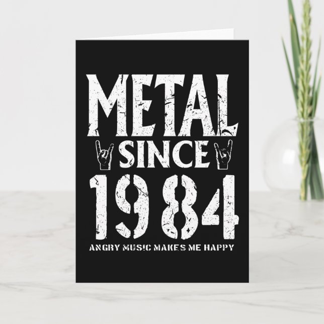 Metal Gift Birthday Vintage 1984 Card (Front)