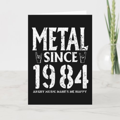 Metal Gift Birthday Vintage 1984 Card