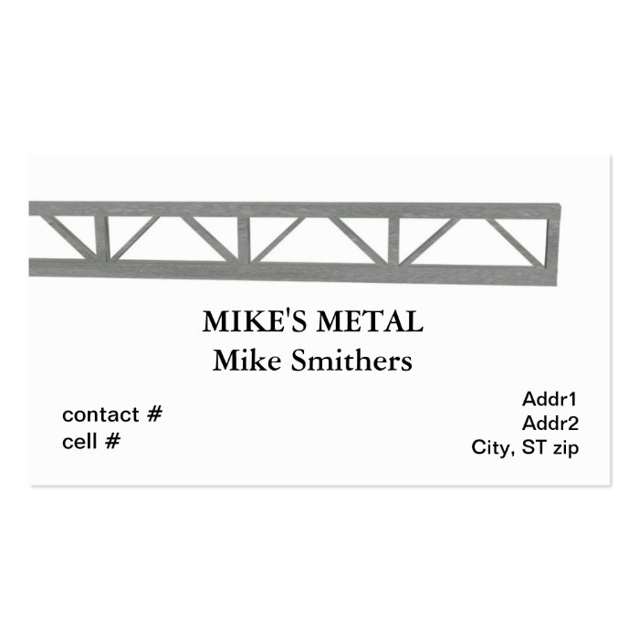 metal girder business card templates