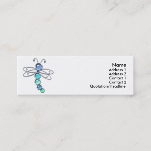 Metal  Glass Dragonfly Profile Cards