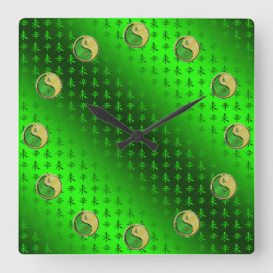 Metal Goat Square Wall Clock