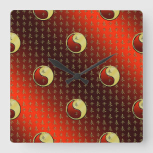 Metal Goat Square Wall Clock