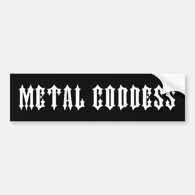 Metal Goddess Bumper Sticker (Front)