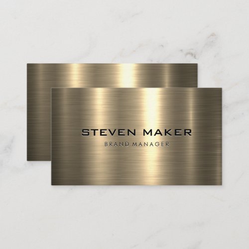 Metal Golden Shine Business Card