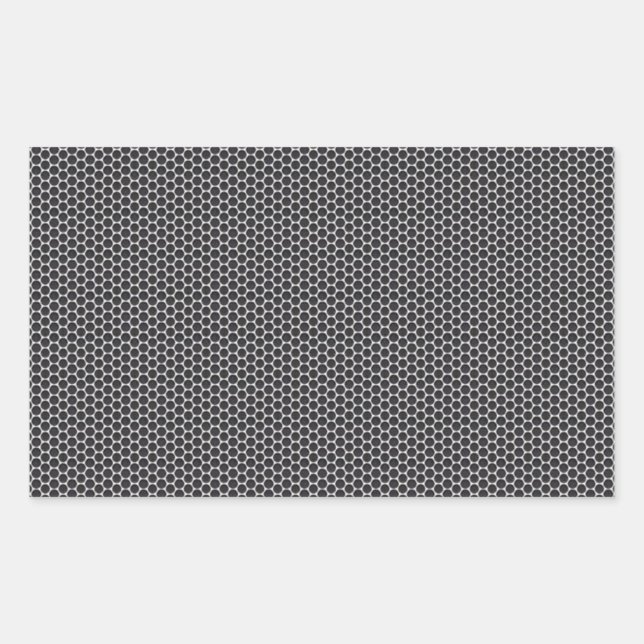 Metal Grate Mesh Rectangular Sticker (Front)