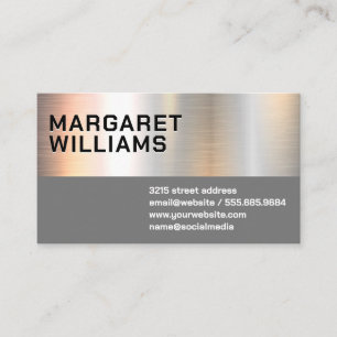 Metal Gray Business Card