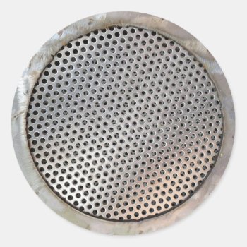 Metal Grease Filter Classic Round Sticker by fotoplus at Zazzle
