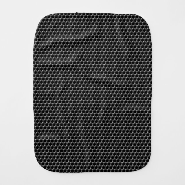 Metal grid pattern - background baby burp cloth (Front)