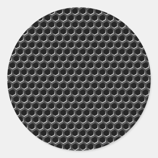 Metal grid pattern - background classic round sticker (Front)