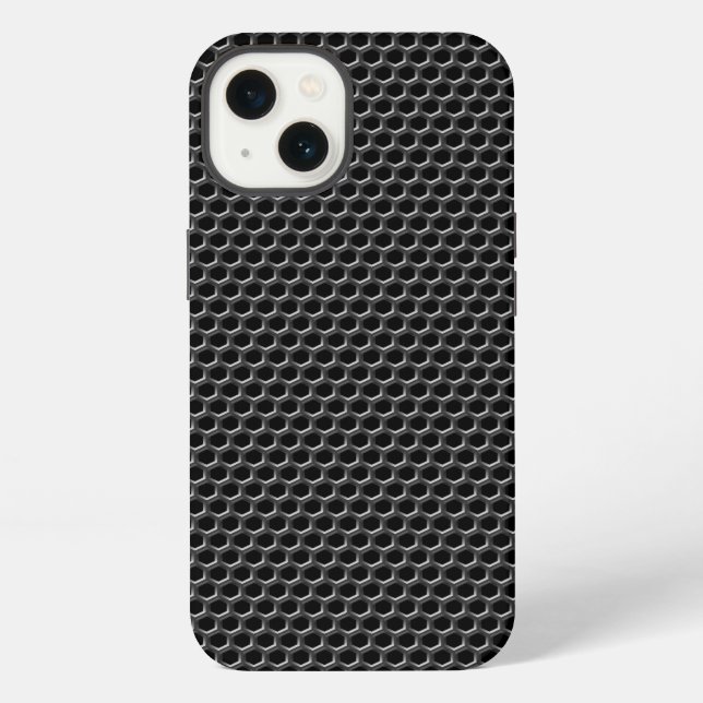 Metal grid pattern - background iphone case (Back)