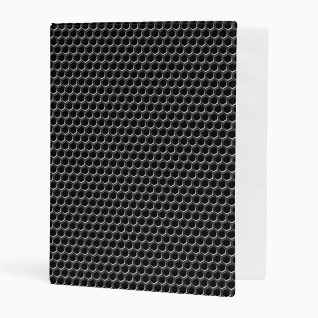 Metal grid pattern - background mini binder (Front/Inside)