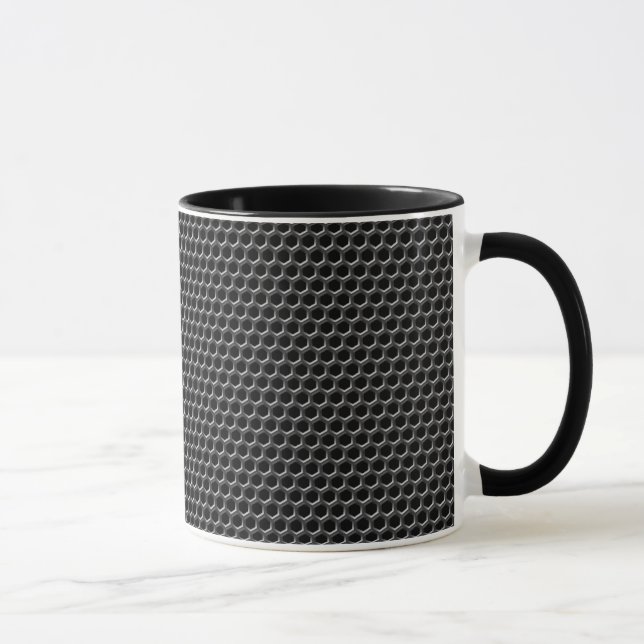 Metal grid pattern - background mug (Right)