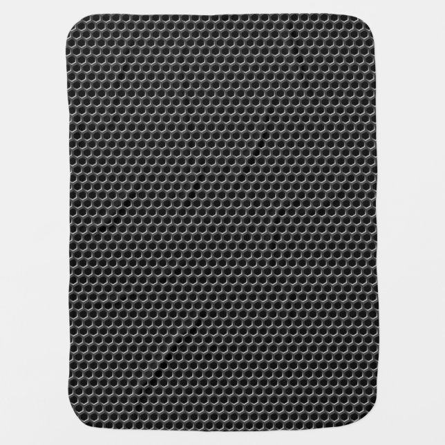 Metal grid pattern - background stroller blanket (Front)