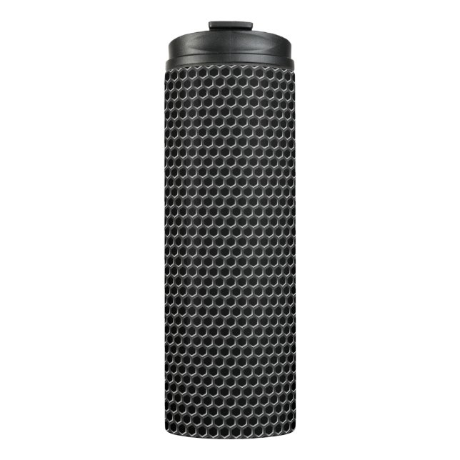 Metal grid pattern - background thermal tumbler (Front)