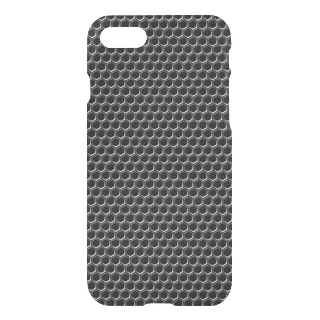 Metal grid pattern - background uncommon iPhone case (Back)