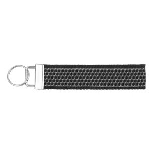 Metal grid pattern - background wrist keychain