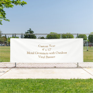 Metal Grommets with Outdoor 4' x 12' Vinyl Banner