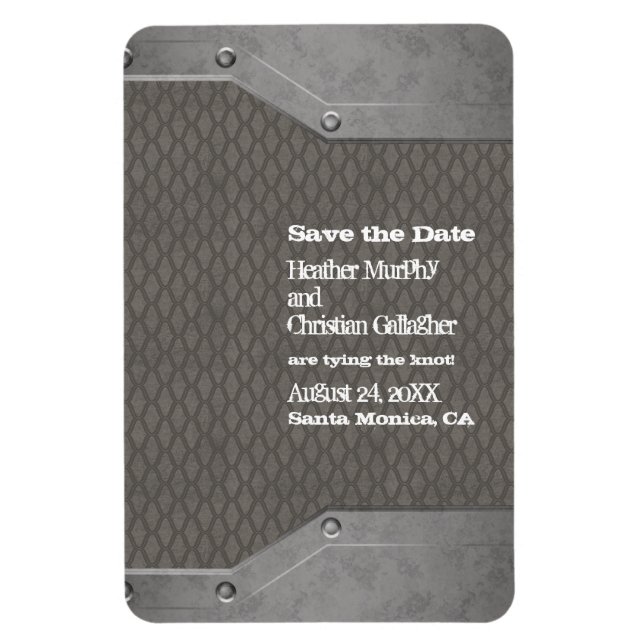 metal grunge template magnet (Vertical)