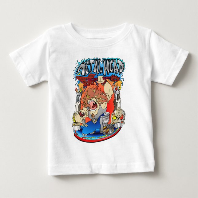 Metal Head Baby T-Shirt (Front)