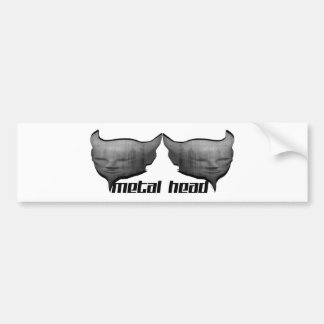metal head bumper sticker