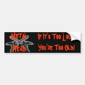 Metal Head Bumper Sticker