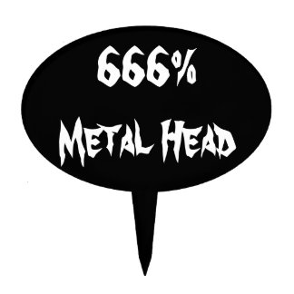 Metal Head Cake Topper