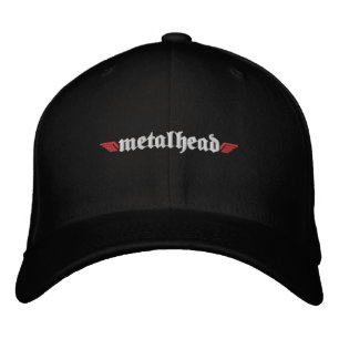 Metal Head Hat w/Skull on Back