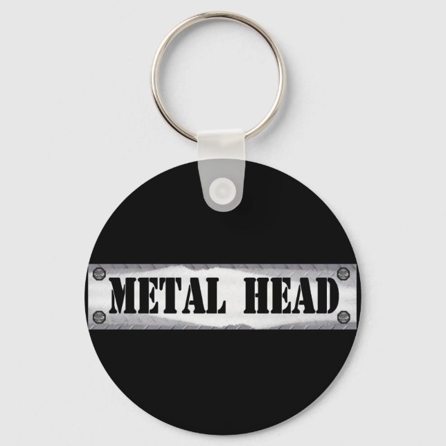 Metal Head Keychain (Front)