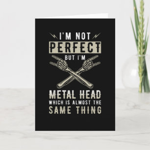 Metal Head Metal Music Fan Saying Card