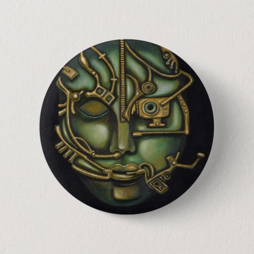 Metal Head Pinback Button
