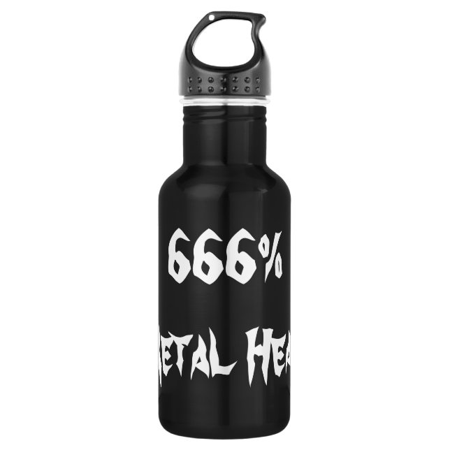 Metal Head Stainless Steel Water Bottle (Front)