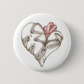 Metal heart button